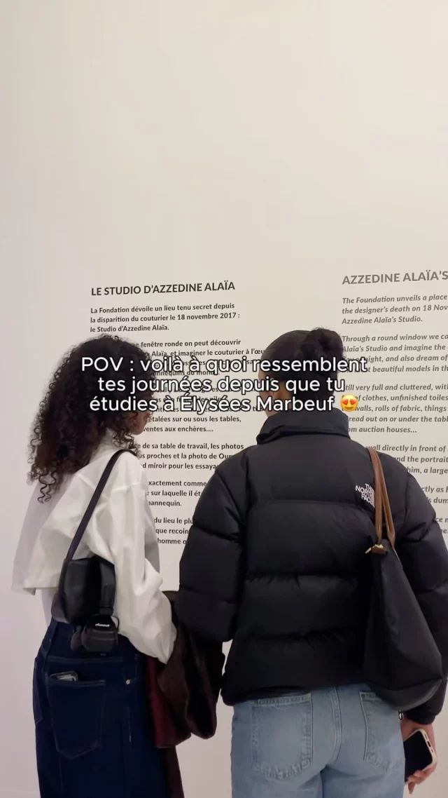✨ #POV : Vous êtes étudiant(e) en luxe chez Élysées Marbeuf 🎥

Au sein de notre pôle luxe, chaque journée est une immersion :
💼 Projets concrets en partenariat avec des marques
🎓 Cours animés par des professionnels du secteur
🌟 Expériences terrain, visites et événements exclusifs
🤝 Rencontres inspirantes avec des experts du luxe

🔗 Prêt(e) à rejoindre l’expérience ? 

❗️Il nous reste encore des places disponibles en Bachelor Commerce Expérience Luxe, Bachelor Luxe International et notre BTS MCO Option Luxe.

📍Rendez-vous sur notre site ou contactez-nous pour en savoir plus.

#luxe #pôleluxe #formationluxe #écoledeluxe #marketingluxe #étudessupérieures #bachelorluxe #bachelorinternational #btsmco #pov #vieétudiante#etudiants  #elyseesmarbeuf