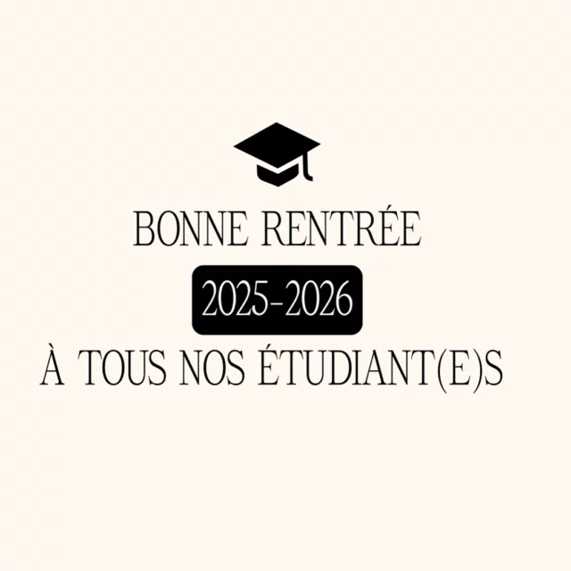 ✨C’est l’heure de la rentrée chez Elysées Marbeuf !📚

Nouvelle année, Nouveau départ ! La rentrée c’est le moment de briller ✨

Que vous soyez un(e) étudiant(e) fidèle ou un(e) nouveau(lle) venu(e), nous sommes heureux(se) de vous accompagner tout au long de cette année 2025-2026.😊

👉 Toute l’équipe Elysées Marbeuf vous souhaite une rentrée pleine de succès !💫

#backtoschool2025#ecole#luxe#beaute#mode#coiffure#etudiant#elyseesmarbeuf#rentreescolaire2025