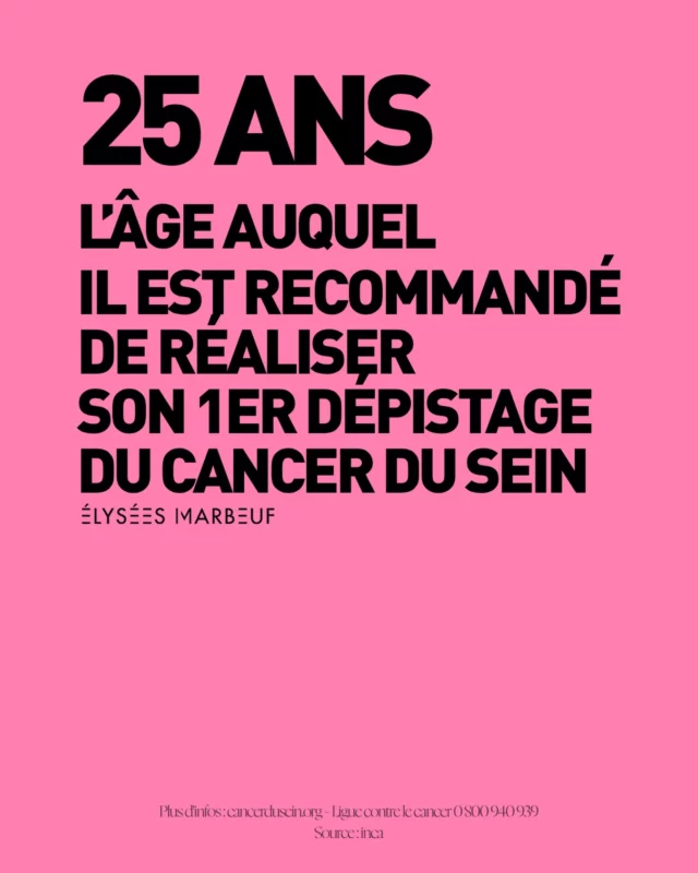 CANCER DU SEIN : À QUEL ÂGE COMMENCER LE SUIVI ? 🎀

La prévention commence tôt. Dès 25 ans, un examen clinique des seins est recommandé en France, même en l’absence de symptômes. Prendre soin de sa santé, c’est aussi s’informer et adopter un suivi adapté à ses besoins.

#cancerdusein #depistage #prevention #santedelafemme #octobrerose